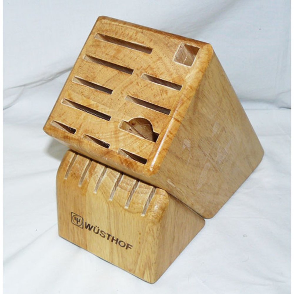 Wusthof 17-Slot Knife Block,  Light Honey Color, GUC